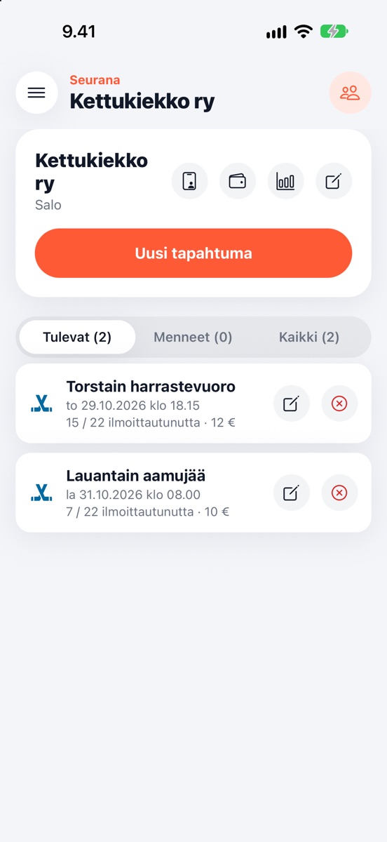 Seuran etusivu ja tapahtumat